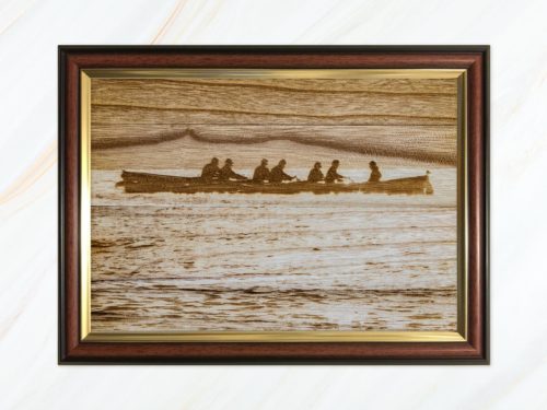 Wooden pyrograph of Essa