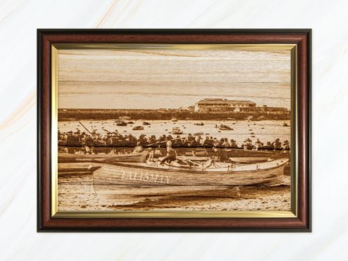 Wooden pyrograph of Talisman